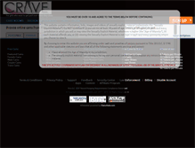 Tablet Screenshot of cravemodels.com